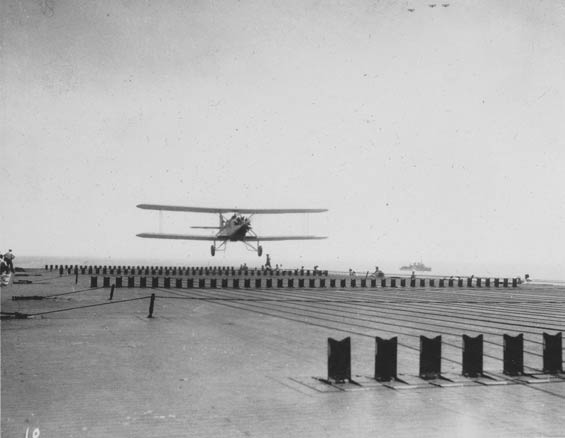 Aircraft Coming Aboard, Ca. 1928-30 (Source: Barnes) 